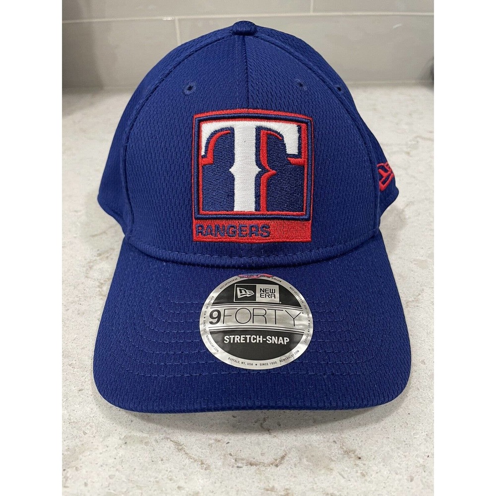 TEXAS RANGERS New Era 9Twenty Cap Mens Stretch Snap Adjustable Royal Blue Hat